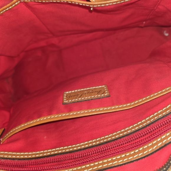 Dooney & Bourke Gold Tote Bag with Brown Straps - Picture 7 of 11